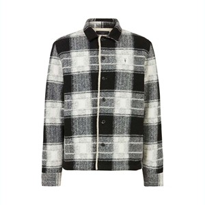 Chaqueta de manga larga de franela personalizada Botones naranjas Manta Sobrecamisa Camisa de franela Chaqueta de hombre - Product Image 5