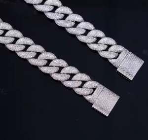 4.5ct MOISSANITE 8mm 8\" Gold Vermeil Iced Miami Cuban Link for <b>Bracelet</b> Rounded Prong 10mm 12mm 14mm Fashion Charm <b>Bracelets</b> - Product Image 2