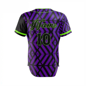 Camiseta de Béisbol de Poliéster Ligera, Transpirable, Antibacteriana y de Secado Rápido para Hombre, Ropa de Softbol 100% Personalizable - Product Image 3