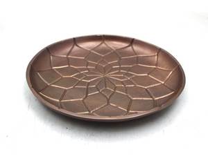 Plat de forme ronde en aluminium Plateau de fruits secs de grande taille pour servir les ustensiles de cuisine Plateau fait à la main personnalisé en vrac - Product Image 4