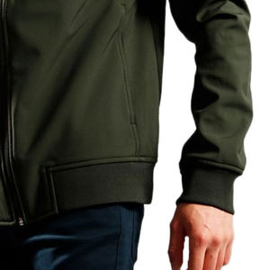 Veste softshell légère en cuir souple et polyester pour hommes, imperméable et coupe-vent, avec logo personnalisé - Product Image 6