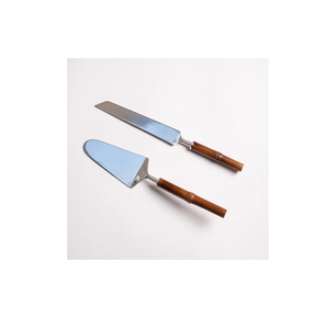 Servidor de tartas de acero pulido natural con mango de madera y tamaño personalizado Producto de gran oferta Muestra gratis - Product Image 2