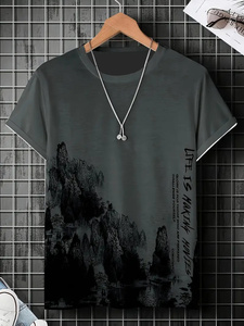 T-shirts d'été à manches courtes pour hommes, rouge, noir, design de la ligne 100% Stock, vêtements en vrac, mélange de vêtements en balle, vêtements d'occasion - Product Image 2