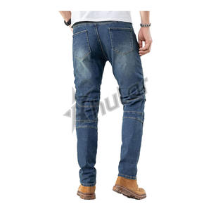 Jeans moto quatre saisons personnalisés pantalons d'équitation respirants pour hommes et femmes avec caractéristiques de prévention des chutes avec rembourrage - Product Image 6