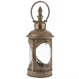 Linternas de vela de hierro de la mejor calidad de diseño americano para el hogar, linterna de decoración navideña de tamaño ideal, decoraciones para el hogar por decor IMPEX - Product Image 2