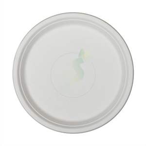 Export Quality Compostable Bagasse 6 Inches Round Dessert <b>Plate</b> Eco Fast Food Catering Snack <b>Plates</b> Dishwasher Safe Stocked - Product Image 5