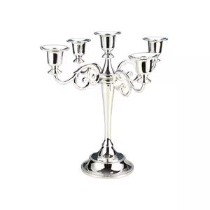 เชิงเทียนโลหะคุณภาพสูงที่สุดเชิงเทียนเชิงเทียนชุบนิกเกิลโลหะทำด้วยมือสำหรับไฟโบสถ์ - Product Image 1