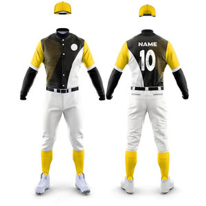 Uniforme de béisbol de manga corta para hombre de alta calidad para ropa deportiva/sublimación nombre del equipo Logo conjuntos de uniformes de béisbol transpirables - Product Image 2