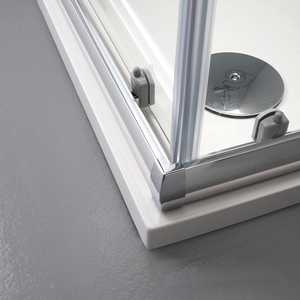 Mampara de Ducha de Vidrio Transparente Genoa de 100x100cm, 6mm de Grosor, Diseño Contemporáneo para su Baño - Product Image 4