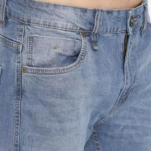 Pantalones Vaqueros de Mezclilla de Color 100% Algodón Ecológicos para Hombre, Lavados, Estilo Urbano de Otoño/Invierno, Corte Recto, Cierre de Cremallera, Venta al por Mayor - Product Image 5