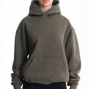 Sudadera con estampado de marca personalizada para hombre, ropa de invierno, Sudadera con capucha holgada de manga larga con hombro caído, 100% de algodón - Product Image 2