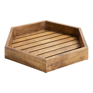 Plateau en bois et de service Passe au lave-vaisselle Fibre de bois légère Restaurant Hôtel forme ronde et produit Offre Spéciale - Product Image 4