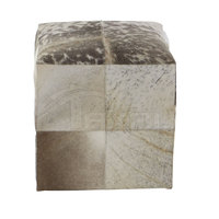 Moderne echte Leder Fuß hocker Tier Rindsleder Fuß hocker Hot Sell Designer Modell Niedliche Wohnzimmer möbel Lagerung