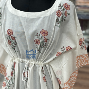 Vestido informal de mujer Ropa de verano Kaftan 100% Algodón Kaftan indio hecho a mano Kaftan largo - Product Image 2