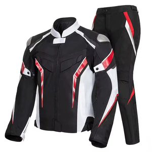 Veste de sécurité en cuir unisexe pour moto, coupe-vent, imprimée pour la conduite - Product Image 1