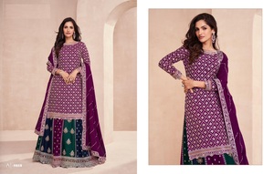 เสื้อทีเชิโน่ลายดอกไม้บานล่าสุดผ้าคอตต้อนแฟนซีหลากสีปักลายสไตล์อินเดียเสื้อผ้าปากีสถาน - Product Image 4