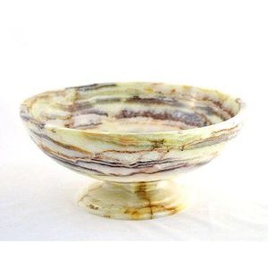 Durable polished marble serving bowl with a sturdy build perfect for serving <b>large</b> meals and creating an elegant tablescape - Product Image 6
