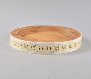 Bandeja de incrustaciones de hueso de forma Rectangular para manualidades, bandeja decorativa para el hogar para mesa de centro, patrón único, prueba de artesanía de hueso - Product Image 1