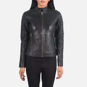 Vestes de moto en cuir élégantes pour femmes Vêtements d'extérieur de motard de haute qualité sur mesure pour l'hiver et l'automne Mode féminine - Product Image 4
