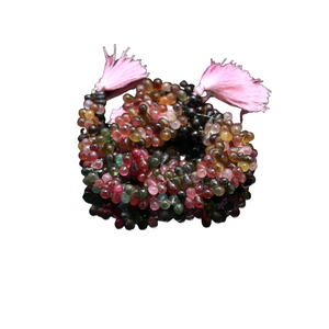 Vente chaude Multi-Tourmaline Teardrop Perles Brins Beau Collier En Pierre Naturelle pour La Fabrication De Bijoux Directement De L'Inde - Product Image 3