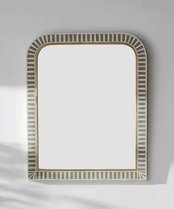 Modern Luxury Bone Inlay Bathroom Wall Mirror <b>Frame</b> Handmade Eco-friendly Home Decor - Product Image 4