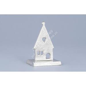 Sculpture de maison en aluminium moderne faite à la main, artisanat en métal, décoration de table, vase - Product Image 2