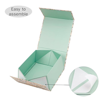 Boîte en papier rigide de luxe personnalisée en gros pour emballage d'achat, boîte pliante magnétique avec logo