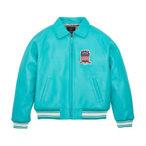 Chaquetas universitarias Unisex personalizadas del proveedor OEM, puños acanalados, cuello disponible, decoración bordada de lana polar para equipos escolares - Product Image 1