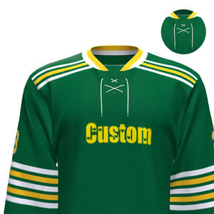 เสื้อกีฬาฮ็อกกี้น้ำแข็งผ้าโพลีเอสเตอร์แบบ100% ขนาดกำหนดเองได้ใส่สบาย - Product Image 6