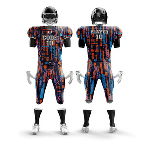 OEM por encargo de secado rápido de talla grande transpirable de manga corta de bajo precio de fútbol americano desgaste de la sublimación del calor uniformes - Product Image 4