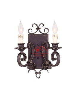 Linterna decorativa estructurada cilíndrica a prueba de viento de cristal transparente montada en la pared con candelabro de vela - Product Image 6