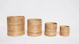 Pot de plantes en rotin et osier bon marché en gros Pot de plantes en rotin Boho Décor Boho Pot de plantes pour la maison - Product Image 4