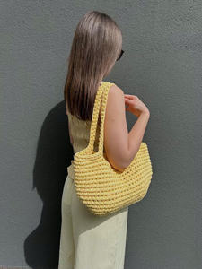 Nuevo Diseño 2026, Bolso de Mano de Ganchillo Hecho a Mano, Bolso de Compras de Algodón, Colores Variados, con Logotipo Personalizado - Product Image 5