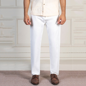 2025 nuevo estilo personalizable pantalones de vestir de algodón para hombres pantalones ajustados de alta calidad con cierre de mosca de cremallera de cintura media - Product Image 1