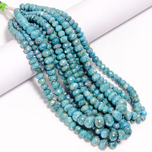 ลูกปัดแซฟไฟร์, ลูกปัดไพลินเคลือบด้าน, ลูกปัดพลอยแซฟไฟร์เคลือบ, ลูกปัดแซฟไฟร์เคลือบสำหรับทำเครื่องประดับ - Product Image 3