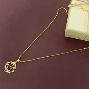 OM AUM Ohm cadena colgante collar India espiritual buena suerte CZ joyería regalo para hombres mujeres - Product Image 2