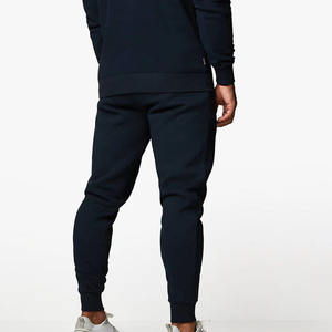 2025 Trend <b>Men's</b> Custom <b>Navy</b> Cotton <b>Fleece</b> Tracksuit Set Drawstring Hoodies & Jogger Pants Gym Wear Custom OEM Services - Product Image 5