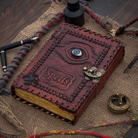 Carnet Grimoire Wiccan Fait Main, Livre de Formules Vierge, Couverture en Cuir Vintage, Livre de Prières Pagan, Cahier de Dessins Occultes, Cadeau Spirituel