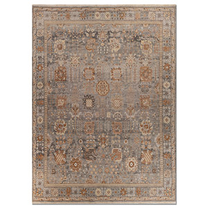 Viscaya Blue Hand Knotted Wool <b>Rugs</b> Large 9x12 Area Floral & <b>Boho</b> Abstract Pattern for Home Entryway Hallway-AKWL-1558 - Product Image 1