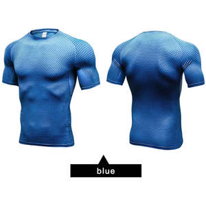 Custom Rash Guard Gym Wear MMA sublimación media manga Rash Guard logotipo personalizado hombres Rush Guard impreso camisa de compresión hombres - Product Image 3