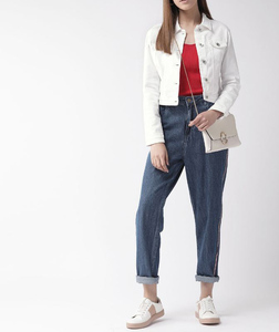 เสื้อแจ็คเก็ตยีนส์ทรงลำลองสำหรับผู้หญิง สไตล์วินเทจ ระบายอากาศได้ดี เหมาะสำหรับฤดูใบไม้ผลิและฤดูใบไม้ร่วง - Product Image 6