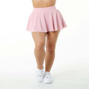 กระโปรงผ้าโพลีเอสเตอร์สำหรับผู้หญิงกระโปรงสีชมพูเอวสูงลายตาข่ายแบบรัดกล้ามเนื้อแบบ100% - Product Image 1