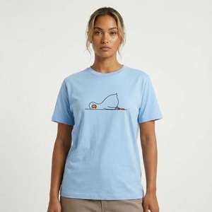 T-shirt mignon avec une oie, t-shirt minimaliste drôle avec un canard, t-shirt unisexe surdimensionné, imprimé DTF fait à la main, cadeau de Noël confortable, t-shirt animal unique - Product Image 4