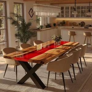 Wholesale Supply of Designer <b>Resin</b> Dining <b>Table</b> for High End Furniture Showrooms Worldwide Supply Available - Product Image 6