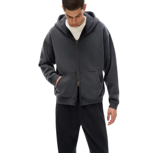Sudadera con capucha para hombre con logotipo personalizado de mezcla de algodón básico, ropa de calle de alta calidad, serigrafía, tejido con capucha, poliéster/algodón para primavera - Product Image 6