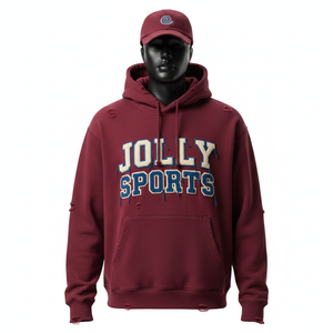 Sweat à capuche pour homme en molleton de coton lourd 360 GSM, tissu brossé doux, couleur marron, logo personnalisé brodé, sweat à capuche basique - Product Image 6