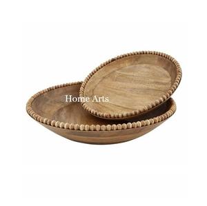 Cuenco de madera de diseño admirable para servir alimentos, mesa de comedor de forma redonda de calidad Superior, ensaladera para uso en bodas - Product Image 4