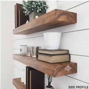 Wood <b>Wall</b> Mounted Shelving Unit Three-Layer Rectangle Minimalist <b>Storage</b> <b>Rack</b> For Living Room Durable Home Organization - Product Image 2