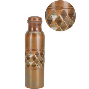 Botella de agua de cobre de estilo antiguo Diseño simple y elegante Botella de estilo pulido brillante para regalar en cualquier función de reunión - Product Image 6