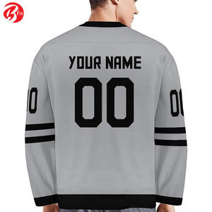 Custom Quality Men Wear Ice Hockey Jersey Hip Hop Personalized Printed <b>Long</b> <b>Sleeves</b> Hockey Jersey for Men - Product Image 4